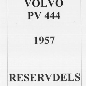 Volvo PV 444 1957 reservedelskatalog på svensk