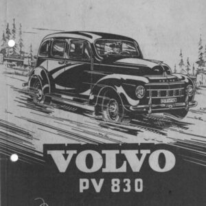Volvo PV 830 1951 instruktionsbog på svensk