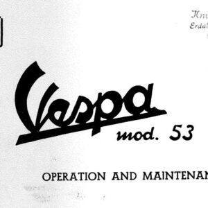 Vespa 1953 125cc Instruktionsbog